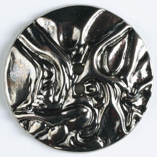 Dill runde Metallknöpfe, Antik-Silber, Vorteilspackung, 12 Stück von dill and mint