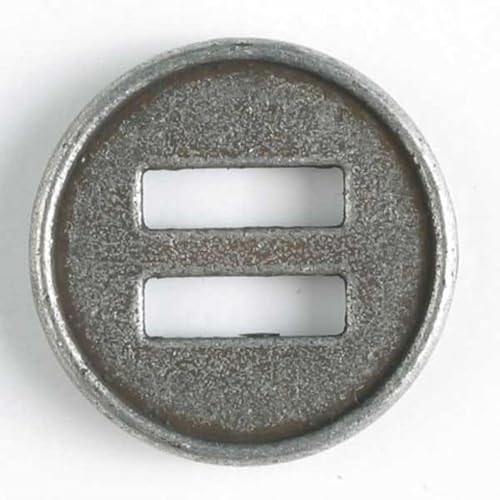 Dill runde Metallknöpfe, Antik-Silber, Vorteilspackung, 12 Stück von dill and mint