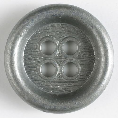 Dill runde Metallknöpfe, Antik-Silber, Vorteilspackung, 16 Stück von dill and mint
