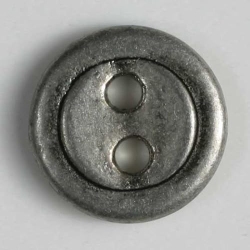 Dill runde Metallknöpfe, Antik-Silber, Vorteilspackung, 20 Stück von dill and mint