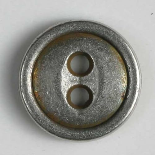 Dill runde Metallknöpfe, Antik-Silber, Vorteilspackung, 20 Stück von dill and mint