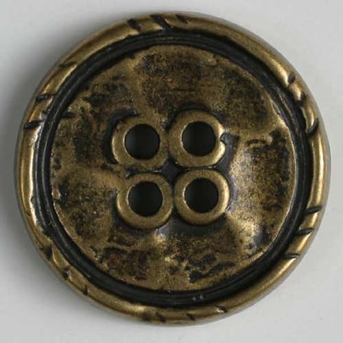 Dill runde Metallknöpfe, Antikgold, Vorteilspackung, 12 Stück von dill and mint