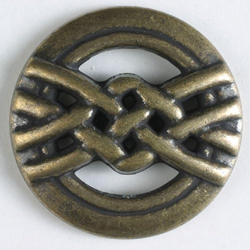 Dill runde Metallknöpfe, Antikgold, Vorteilspackung, 20 Stück von dill and mint