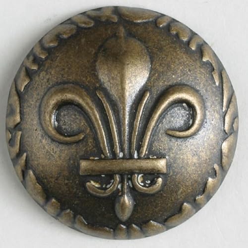 Dill runde Metallknöpfe, Antikgold, Vorteilspackung, 20 Stück von dill and mint