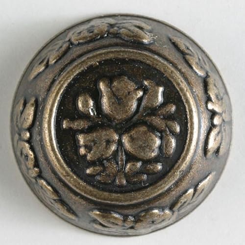 Dill runde Metallknöpfe, Antikgold, Vorteilspackung, 20 Stück von dill and mint