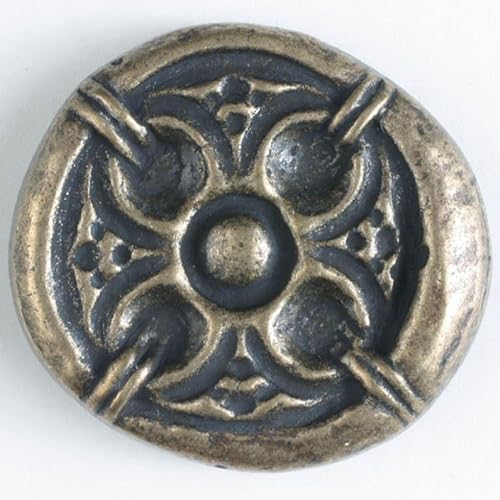 Dill runde Metallknöpfe, Antikgold, Vorteilspackung, 20 Stück von dill and mint