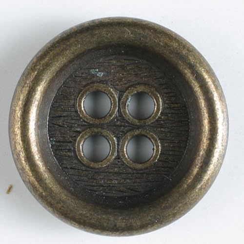 Dill runde Metallknöpfe, Antikgold, Vorteilspackung, 20 Stück von dill and mint