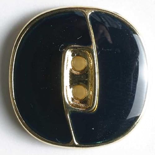 Dill runde Metallknöpfe, Marineblau und Gold, Vorteilspackung, 30 Stück von dill and mint