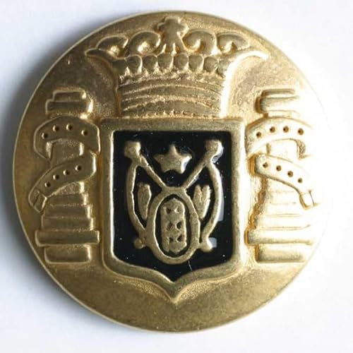 Dill runde Metallknöpfe, Schwarz und Gold, Vorteilspackung, 20 Stück von dill and mint
