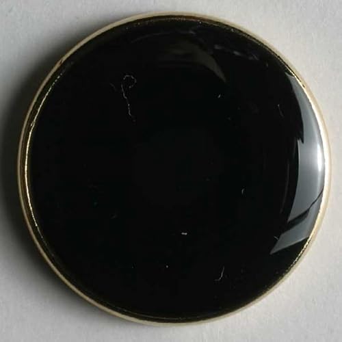 Dill runde Metallknöpfe, Schwarz und Gold, Vorteilspackung, 20 Stück von dill and mint
