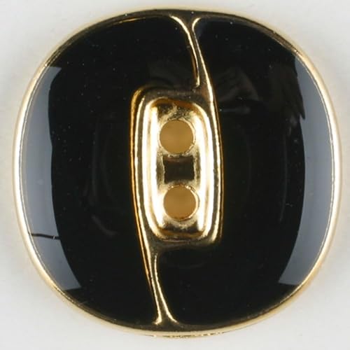 Dill runde Metallknöpfe, Schwarz und Gold, Vorteilspackung, 30 Stück Dill runde Metallknöpfe, Schwarz und Gold, Vorteilspackung, 30 Stück von dill and mint