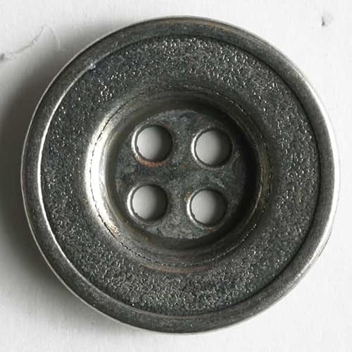 Dill runde Metallknöpfe, Silber, Vorteilspackung, 30 Stück von dill and mint