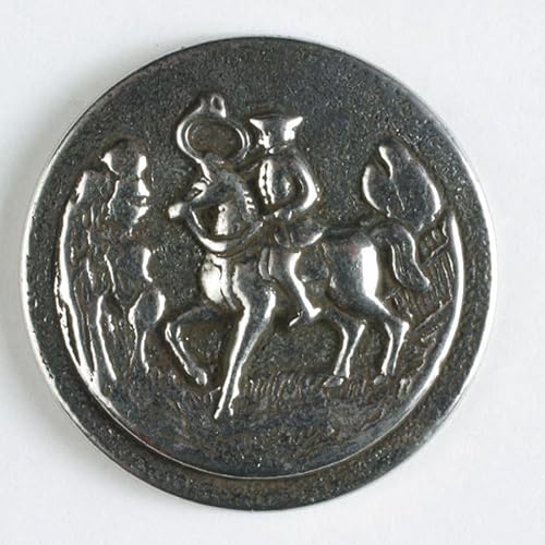 Dill runde Metallknöpfe, Silber, Vorteilspackung, 30 Stück von dill and mint