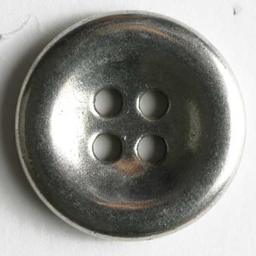 Dill runde Metallknöpfe, Silber, Vorteilspackung, 30 Stück von dill and mint