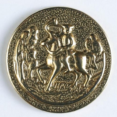 Dill runde Metallknöpfe, goldfarben, 30 Stück von dill and mint