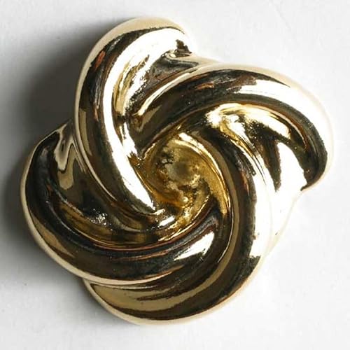 Dill runde Metallknöpfe, goldfarben, 30 Stück von dill and mint