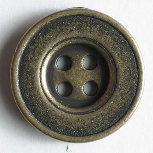 Dill runde Metallknöpfe, goldfarben, 30 Stück von dill and mint