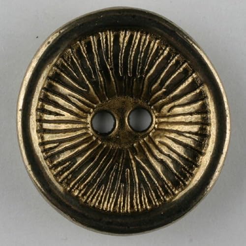 Dill runde Metallknöpfe, goldfarben, Vorteilspackung, 12 Stück von dill and mint