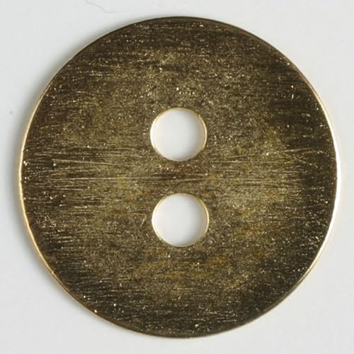 Dill runde Metallknöpfe, goldfarben, Vorteilspackung, 12 Stück von dill and mint