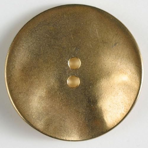 Dill runde Metallknöpfe, goldfarben, Vorteilspackung, 12 Stück von dill and mint