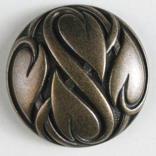 Dill runde Metallknöpfe, goldfarben, Vorteilspackung, 12 Stück von dill and mint