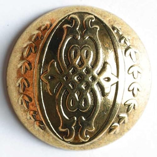 Dill runde Metallknöpfe, goldfarben, Vorteilspackung – 20 Stück von dill and mint