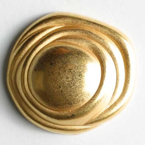 Dill runde Metallknöpfe, goldfarben, Vorteilspackung – 20 Stück von dill and mint