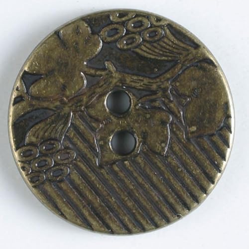 Dill runde Metallknöpfe, goldfarben, Vorteilspackung – 20 Stück von dill and mint