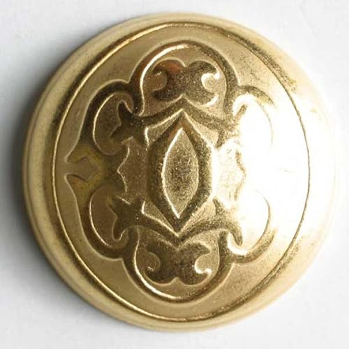 Dill runde Metallknöpfe, goldfarben, Vorteilspackung – 20 Stück von dill and mint