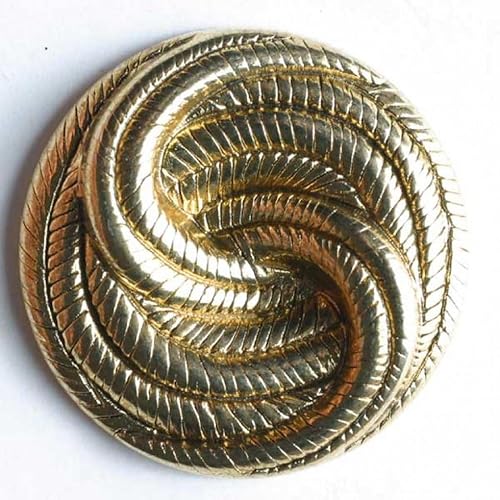 Dill runde Metallknöpfe, goldfarben, Vorteilspackung – 20 Stück von dill and mint