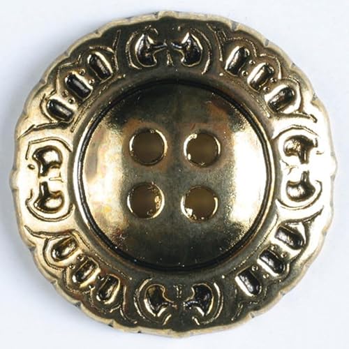 Dill runde Metallknöpfe, goldfarben, Vorteilspackung – 20 Stück von dill and mint