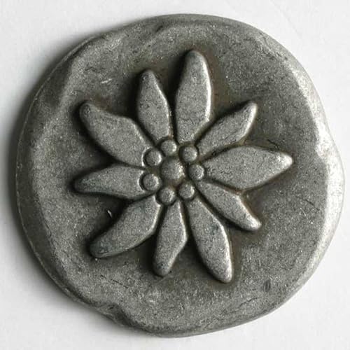 Dill runde Metallknöpfe, silberfarben, Vorteilspackung, 12 Stück von dill and mint
