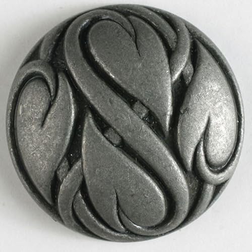 Dill runde Metallknöpfe, silberfarben, Vorteilspackung, 12 Stück von dill and mint