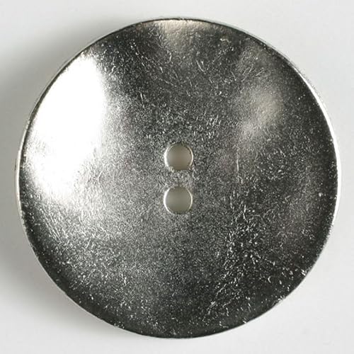 Dill runde Metallknöpfe, silberfarben, Vorteilspackung, 12 Stück von dill and mint