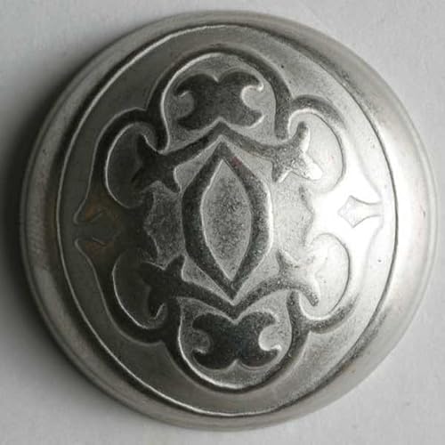 Dill runde Metallknöpfe, silberfarben, Vorteilspackung, 20 Stück von dill and mint