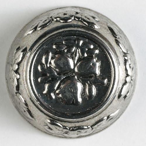 Dill runde Metallknöpfe, silberfarben, Vorteilspackung, 20 Stück von dill and mint