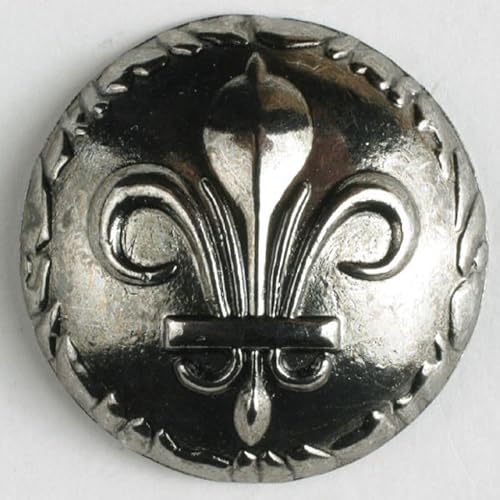Dill runde Metallknöpfe, silberfarben, Vorteilspackung, 20 Stück von dill and mint