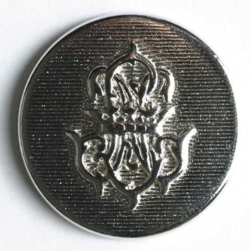 Dill runde Metallknöpfe, silberfarben, Vorteilspackung, 20 Stück von dill and mint