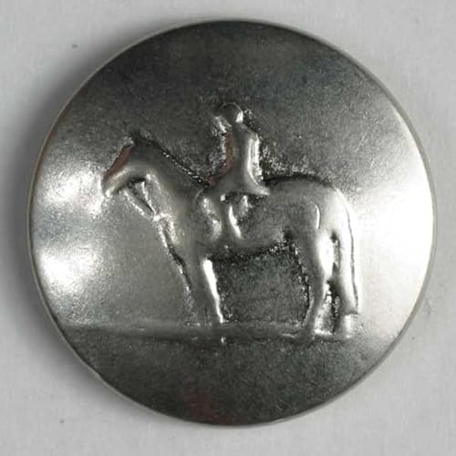 Dill runde Metallknöpfe, silberfarben, Vorteilspackung, 20 Stück von dill and mint