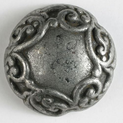Dill runde Metallknöpfe, silberfarben, Vorteilspackung, 20 Stück von dill and mint