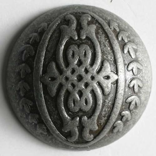 Dill runde Metallknöpfe, silberfarben, Vorteilspackung, 20 Stück von dill and mint