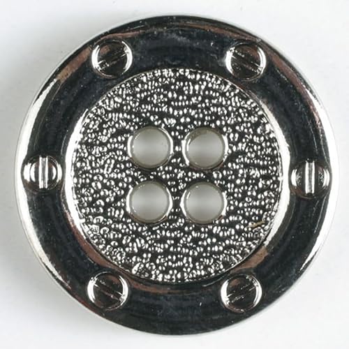 Dill runde Metallknöpfe, silberfarben, Vorteilspackung, 20 Stück von dill and mint