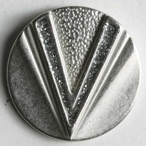 Dill runde Metallknöpfe, silberfarben, Vorteilspackung, 20 Stück von dill and mint