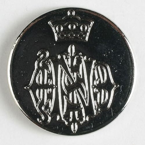 Dill runde Metallknöpfe, silberfarben, Vorteilspackung, 20 Stück von dill and mint