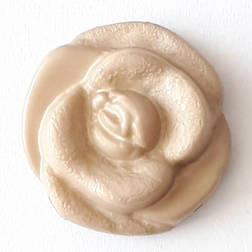 Dillrose Blumenknöpfe, Beige, Vorteilspackung, 12 Stück von dill and mint