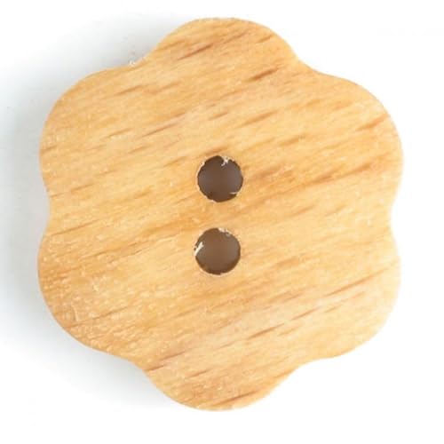 Holzknöpfe Dillblume, Beige, Vorteilspackung, 20 Stück von dill and mint