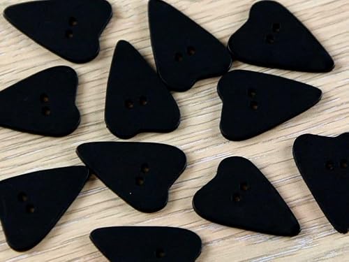 Kunststoffknöpfe Dillherz, Schwarz, 24 Stück von dill and mint