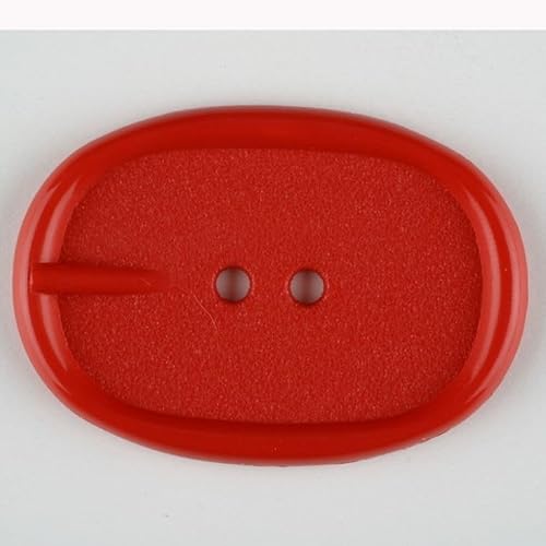 Ovale Kunststoffknöpfe, Dill, Rot, Vorteilspackung, 12 Stück Ovale Kunststoffknöpfe, Dill, Rot, Vorteilspackung, 12 Stück von dill and mint