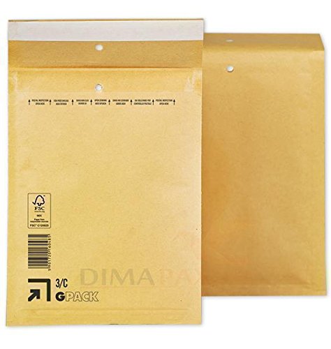 200 Luftpolstertaschen braun Gr. C3 (170x225mm) DIN A5 B6+ Luftpolsterumschläge Luftpolsterversandtaschen Versandtaschen dimapax von dimapax