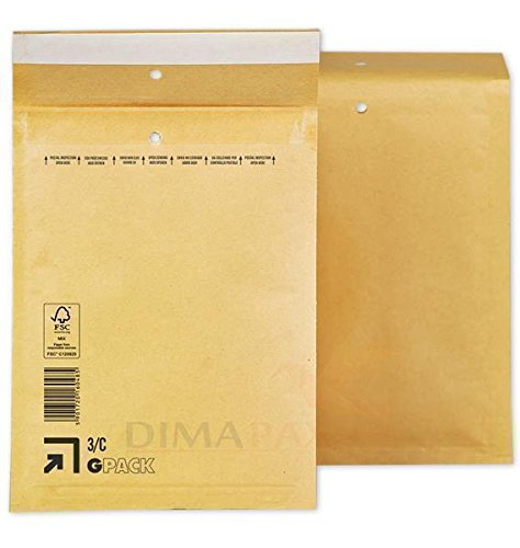 200 Luftpolstertaschen braun Gr. C3 (170x225mm) DIN A5 B6+ Luftpolsterumschläge Luftpolsterversandtaschen Versandtaschen dimapax von dimapax